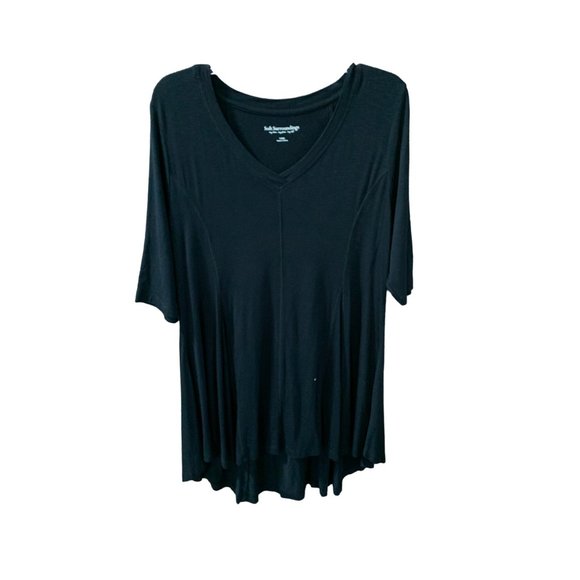 Soft Surroundings Womens Size Large L Black Dress Fit Flare 1/2 Sleeve Viscose K - Picture 3 of 4